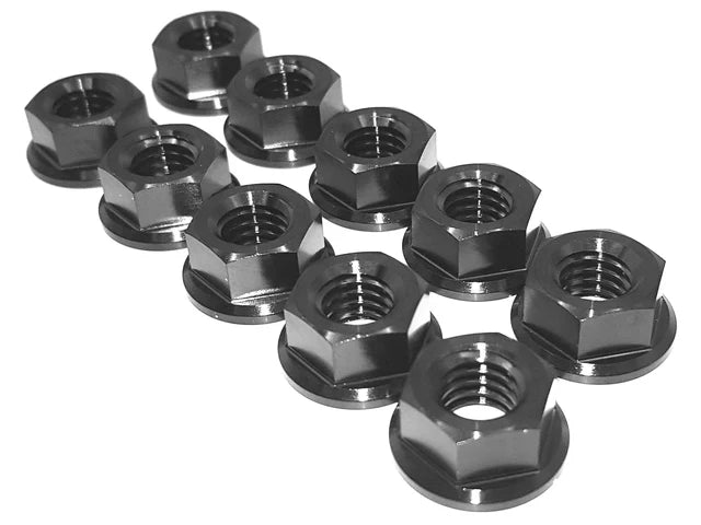 Front Hub Nut Kit 9/16 Hex - Black